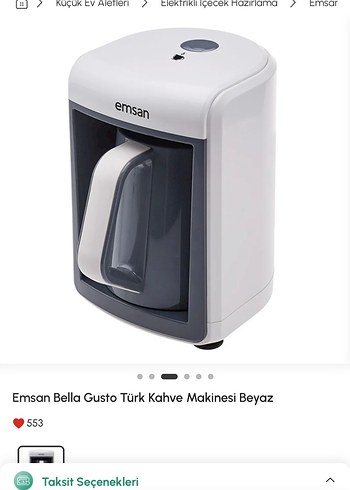 Emsan Bella Gusto Beyaz Türk Kahve Makinesi - Görsel 3