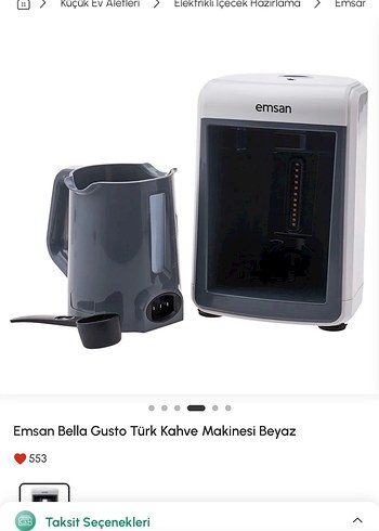 Emsan Bella Gusto Beyaz Türk Kahve Makinesi - Görsel 2