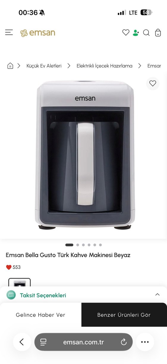 Emsan Bella Gusto Beyaz Türk Kahve Makinesi - Görsel 5