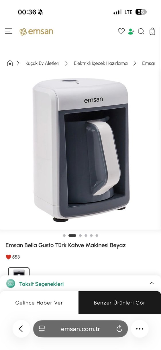 Emsan Bella Gusto Beyaz Türk Kahve Makinesi - Görsel 4