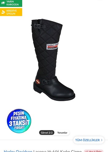 Siyah Kadın Biker Lastik Dizüstü Bot - Görsel 2