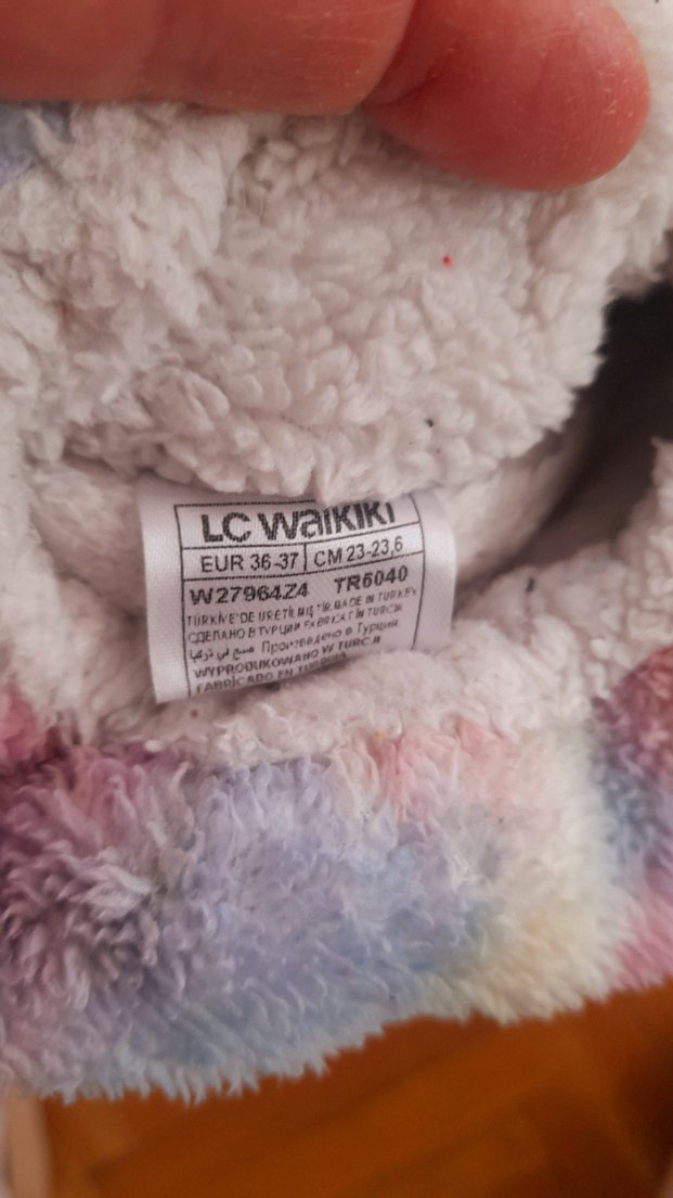 Nakışlı peluş kız çocuk patik - Görsel 4