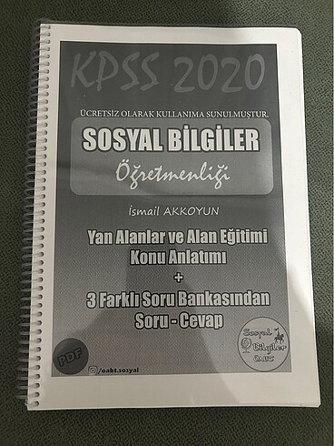 KPSS ÖABT SOSYAL BİLGİLER ÖĞRETMENLİĞİ/ YAN ALANLAR