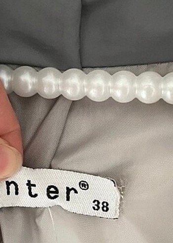 Bershka Gri Kadın Kışlık Fermuarlı Mont