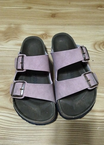 Pembe Süet Tokalı Kadın Terlik Birkenstock