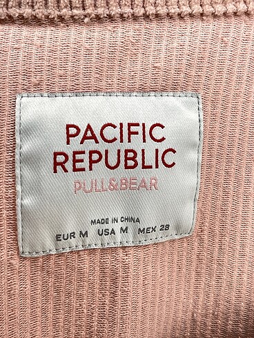 m Beden pembe Renk Pull and Bear Kot Ceket %70 İndirimli.