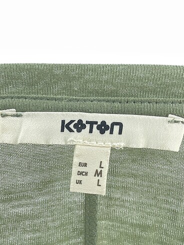 l Beden yeşil Renk Koton T-shirt %70 İndirimli.