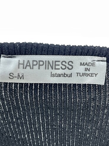 s Beden siyah Renk Happiness Bluz %70 İndirimli.