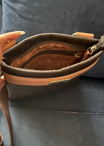 Deri Kahverengi-lacivert Kadın Çapraz Çanta - Görsel 3