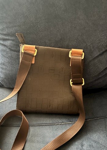 Deri Kahverengi-lacivert Kadın Çapraz Çanta - Görsel 2