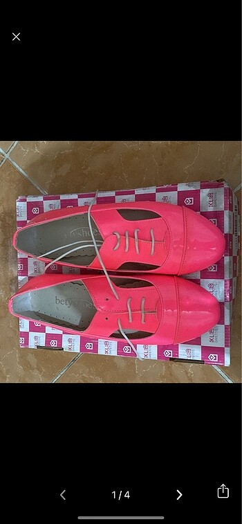 Bety shoes pembe ayakkabı/babet
