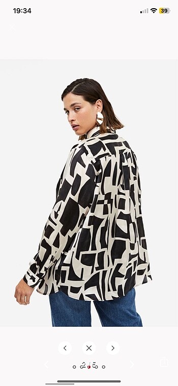H&M h&m oversize gömlek bluz