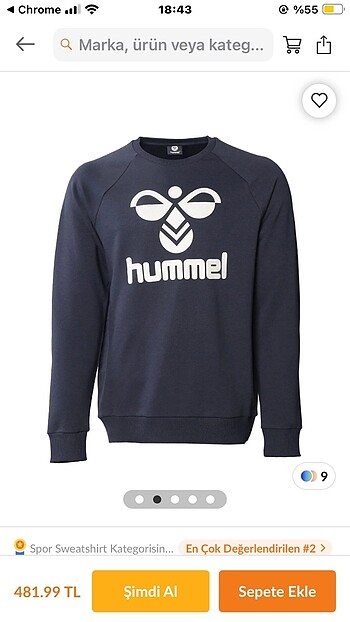 m Beden lacivert Renk Hummel sweatshirt