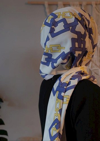 Diğer QUB Scarf dijital krep zincir desen şal