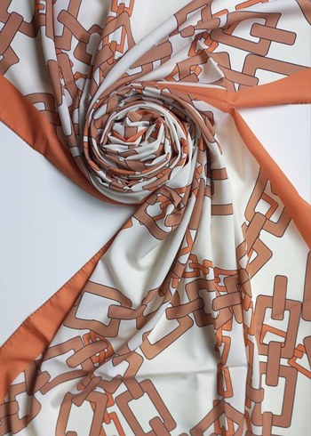 QUB Scarf dijital krep zincir desen şal