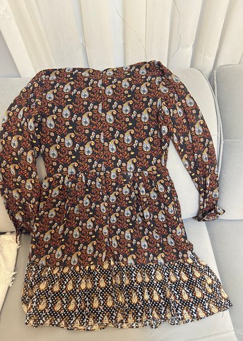 Bohem Uzun Kollu Midi Elbise - Görsel 3