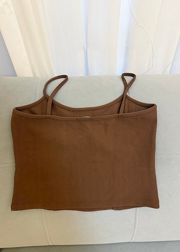 Kahverengi İnce Askılı Kadın Atlet - Görsel 3