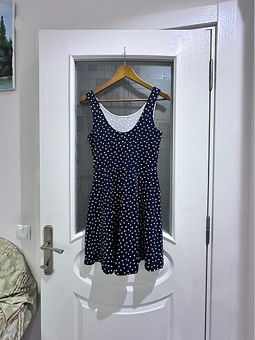 36 Beden H&M puantiyeli elbise