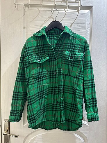 36 Beden yeşil Renk Oduncu gömlek ceket formunda