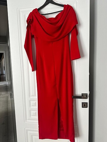 s Beden Happy to wear kırmızı kalem elbise