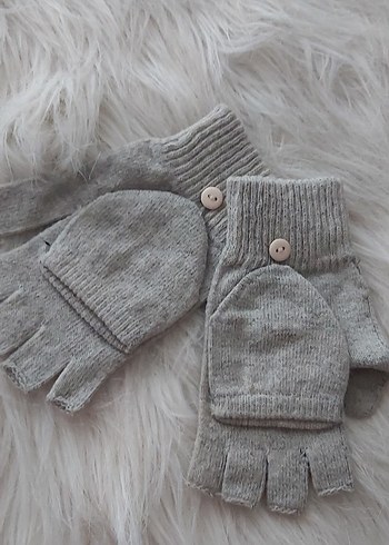 Beyaz Kürklü Bohem Kadın Eldiveni - Görsel 4