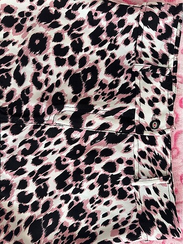 Killstar Y2k leopar pembe mini etek