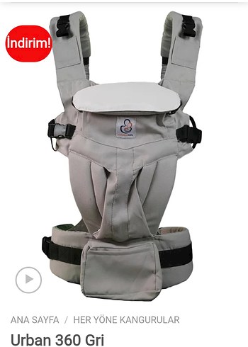Urban 360 Gri Bebek Taşıyıcı