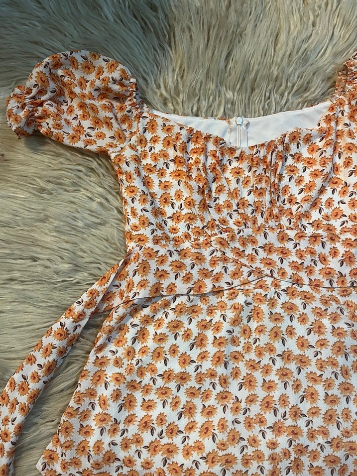 Kadın Turuncu Mini Bohem Kısa Tulum - Görsel 4