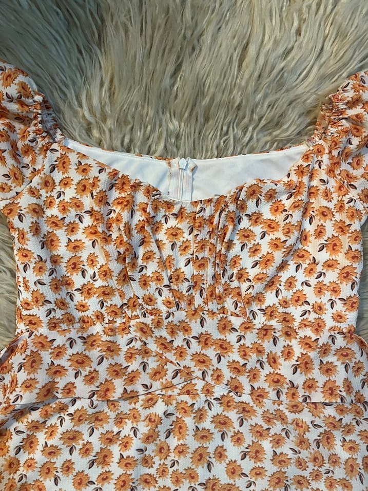 Kadın Turuncu Mini Bohem Kısa Tulum - Görsel 3