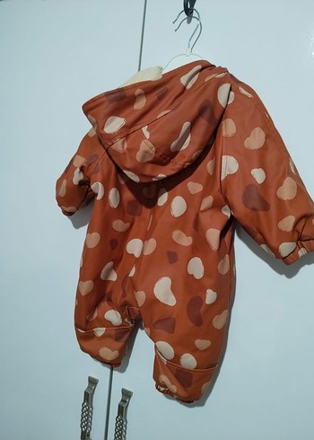 Kahverengi Bağlamalı Desenli Bebek Tulumu - Görsel 5