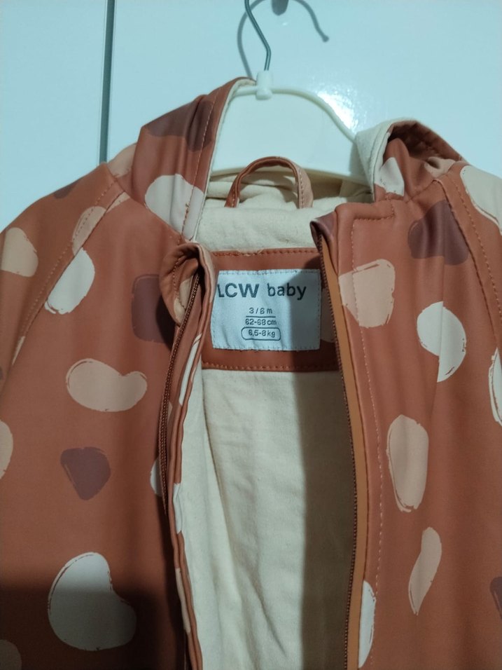 Kahverengi Bağlamalı Desenli Bebek Tulumu - Görsel 4