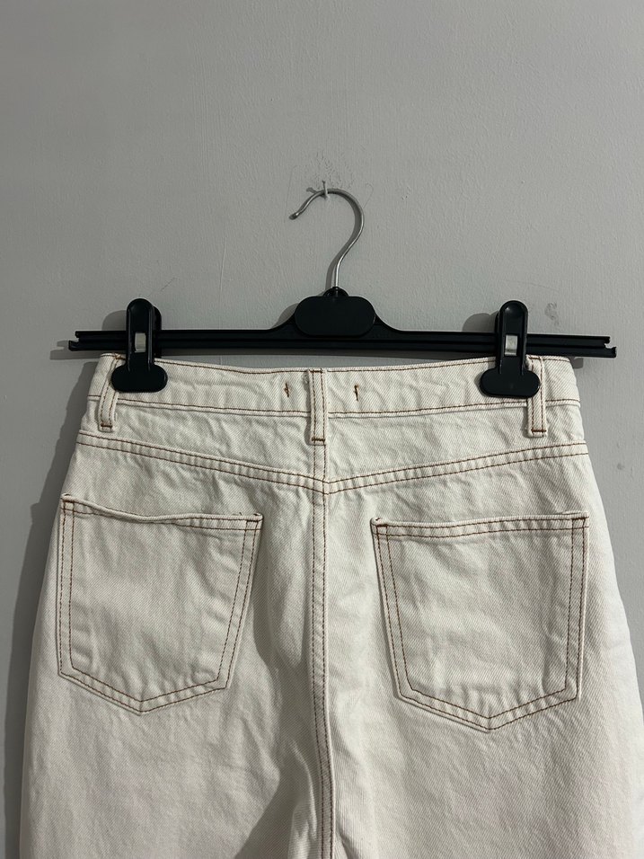 Bej Normcore Kadın Denim Pantolon - Görsel 5