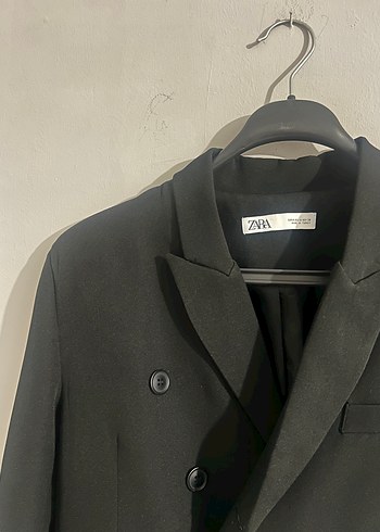 Düğmeli Siyah Kadın Mini Blazer - Görsel 2