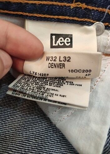 32 Beden lacivert Renk LEE DENVER erkek kot pantolon W32 L32