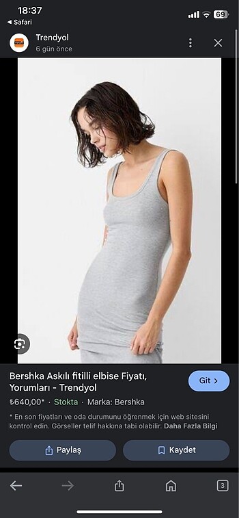 xs Beden gri Renk bershka gri yırtmaçlı elbise