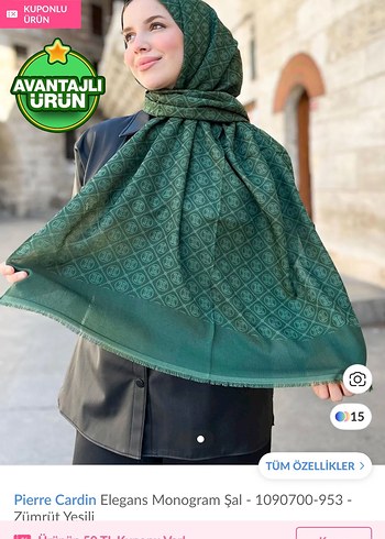 Pierre Cardin Zumrut Yesili Sal