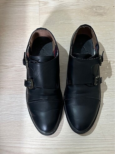 36 Beden siyah Renk Koton marka monk strap makosen ayakkabı
