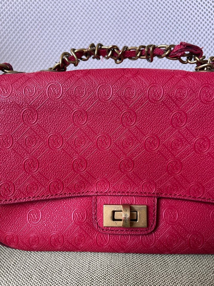 Orijinal Vakko Mini speedy Çanta kırmızı - Görsel 3