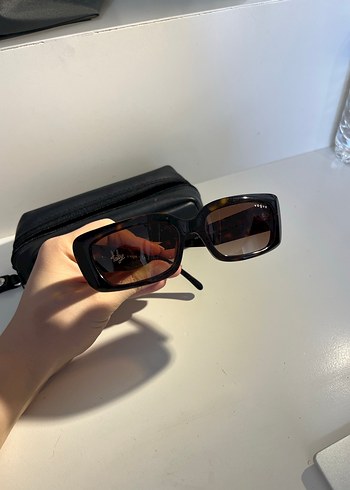 Vogue x Hailey Bieber Kadın Leoparlı Güneş Gözlüğü - Görsel 4