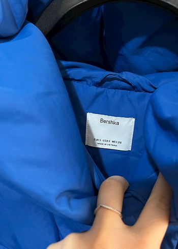 Bershka Saks mavi şişme mont - Görsel 3