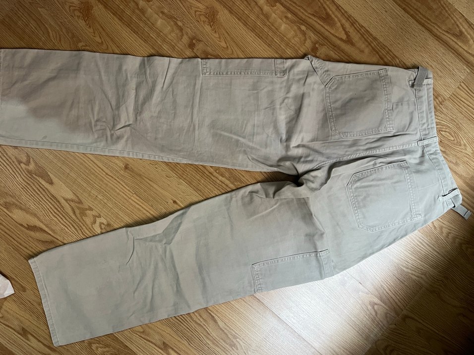 Pull&Bear Düz Paça Kargo Bej Jean - Görsel 3