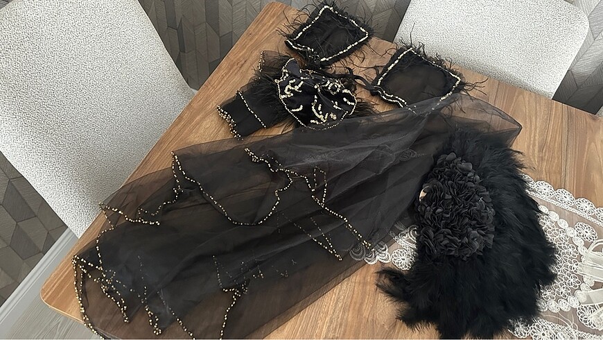 Beden Bindallı siyah set