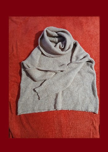 Boğazlı Örgü Yün Kazak - Görsel 2