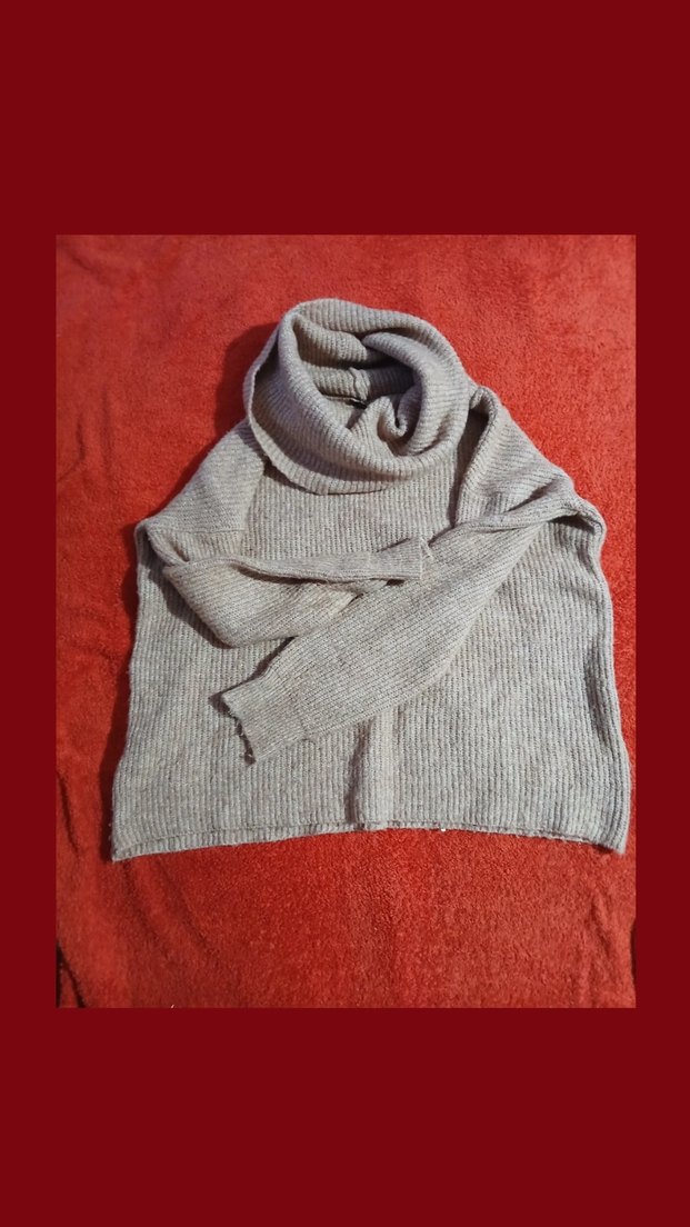 Boğazlı Örgü Yün Kazak - Görsel 2