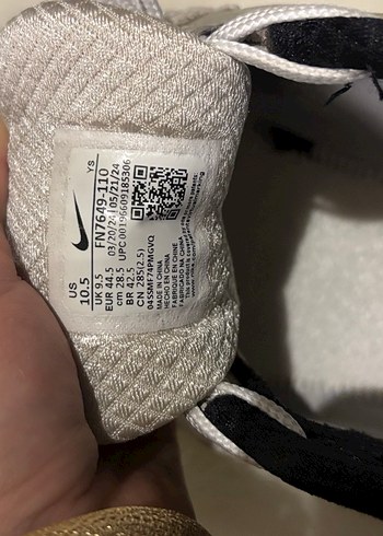 Erkek Beyaz Gri Bağcıklı Spor Ayakkabı 44,5 numara - Görsel 5