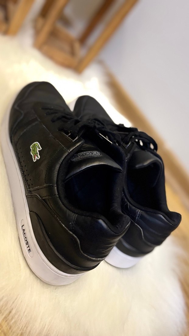 46 numara Lacoste Siyah Erkek Spor Ayakkabı - Görsel 3