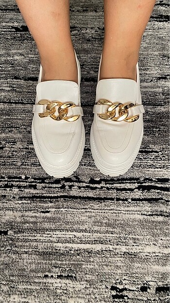 38 Beden beyaz Renk Derimod loafer