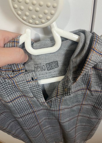 Düğmeli Gri Bebek Tulum - Görsel 3