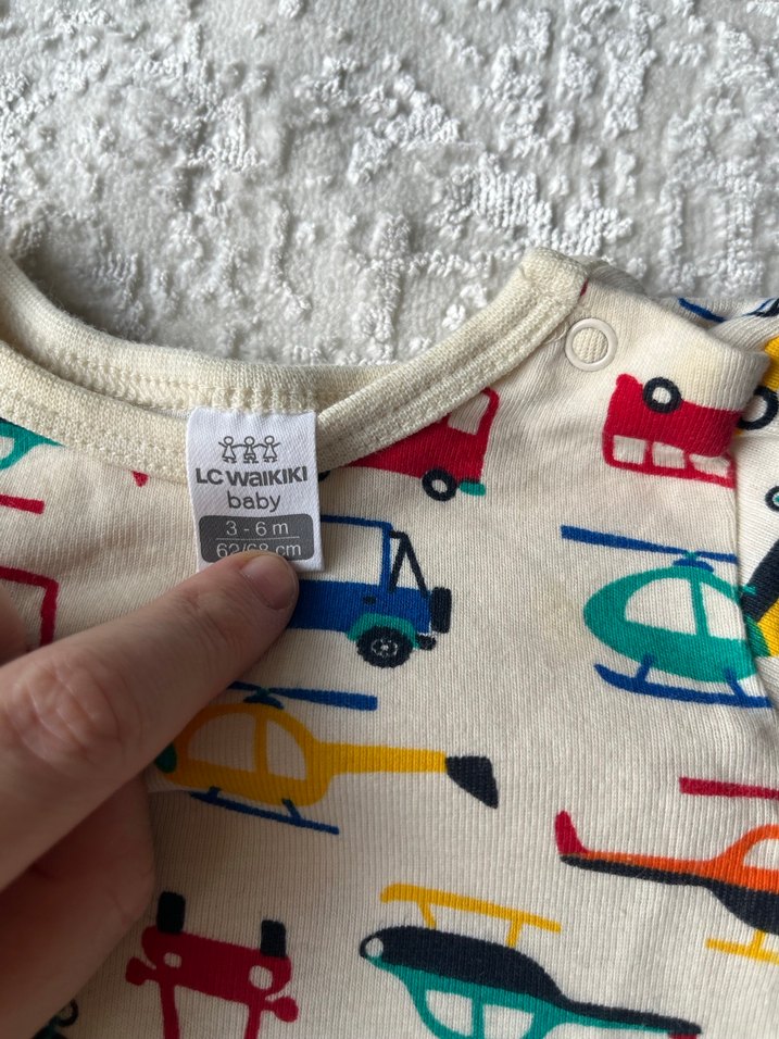 Uzun Kollu Sarı Baskılı Bebek Body - Görsel 2