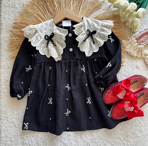Zara kız çocuk fiyonk elbise
